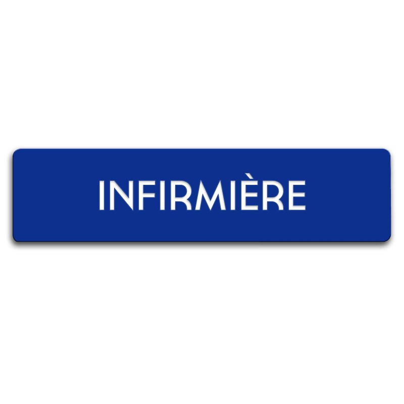 Badge Acrylique argenté 60x15mm, Infirmière Badge Acrylique argenté 60x15mm, Infirmière
