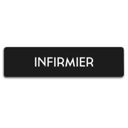 Badge Acrylique argenté 60x15mm, Infirmier