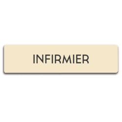 Badge Acrylique argenté 60x15mm, Infirmier