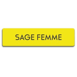 Badge Sage femme rectangulaire