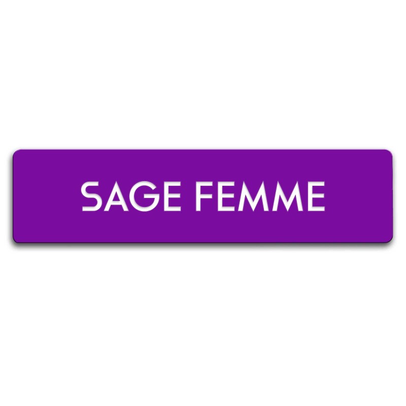 Badge Sage femme rectangulaire