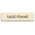 Badge Sage femme rectangulaire