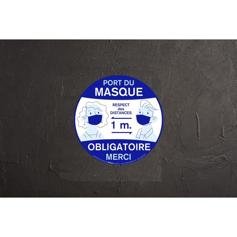 Sticker Port du masque obligatoire - 20cm