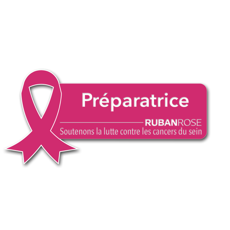 Badge Préparatrice spécial Octobre Rose