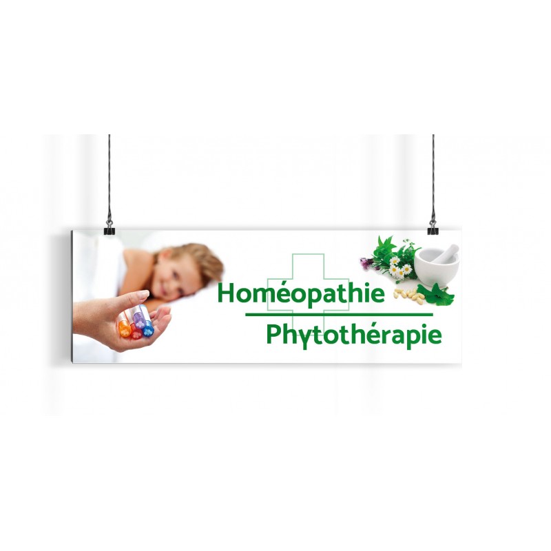 Bandeau d'ambiance gamme Pharmimage - Motif Homéopathie & Phytothérapie