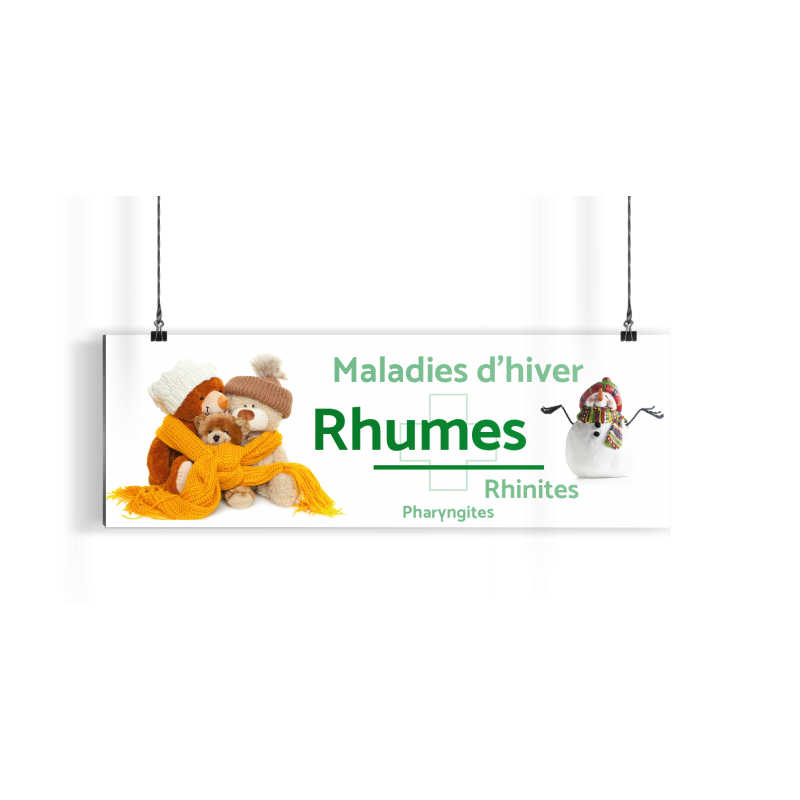 Bandeau d'ambiance gamme Pharmimage - Motif Rhumes