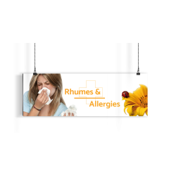 Bandeau d'ambiance gamme Pharmimage - Motif Rhumes & Allergies