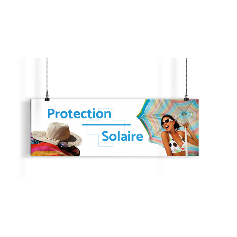 Bandeau d'ambiance gamme Pharmimage - Motif Protection Solaire