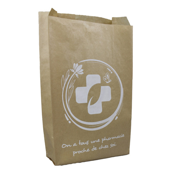 Sachets papier pharmacie T55 - 16x30+8cm - Par 1000