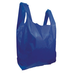 Sac en plastique PEBD couleur bleu