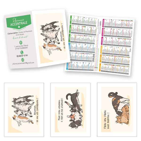Les chats - Calendrier de poche - Collection 2026