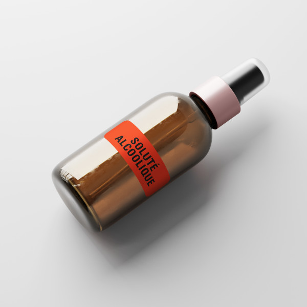 Etiquette de préparation "solution alcoolique" par 720