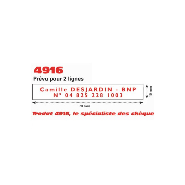 TAMPON TEXTE PRINTY 4916 70*10MM