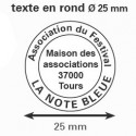 TAMPON TEXTE PRINTY 46025 ROND D25MM