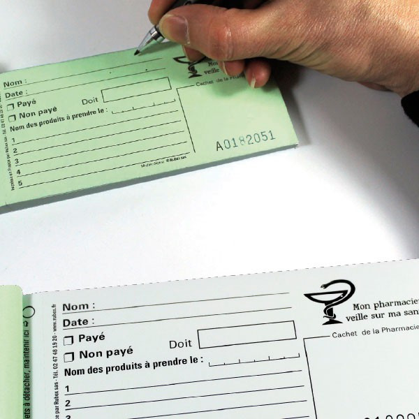 Carnet de manquant autocopiant de 50 feuillets doubles 160x72mm