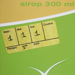 Etiquettes de pharmacie - posologie - 50 x 20 mm