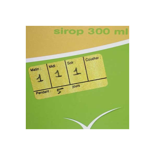Etiquettes de pharmacie - posologie - 50 x 20 mm