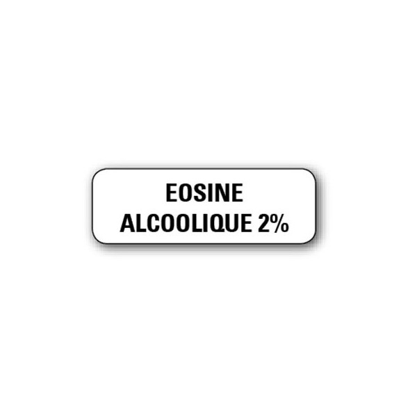 720 ETIQUETTES 38*13MM IMP "EOSINE ALCOOLIQUE 2%"