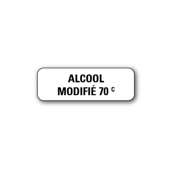 720 ETIQUETTES 38*13MM IMP "ALCOOL MODIFIE 70Â°"