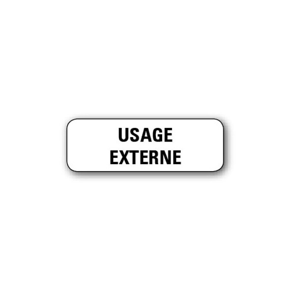 720 ETIQUETTES 38*13MM IMP "USAGE EXTERNE"