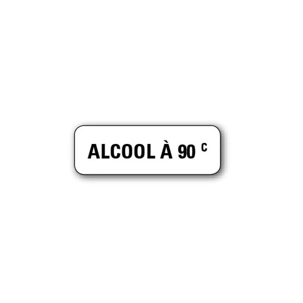 720 ETIQUETTES 38*13MM IMP "ALCOOL A 90Â°"