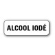 MINI ETIQUETTE DE PHARMACIE - contre étiquette 38 x 13 mm - ALCOOL IODE -