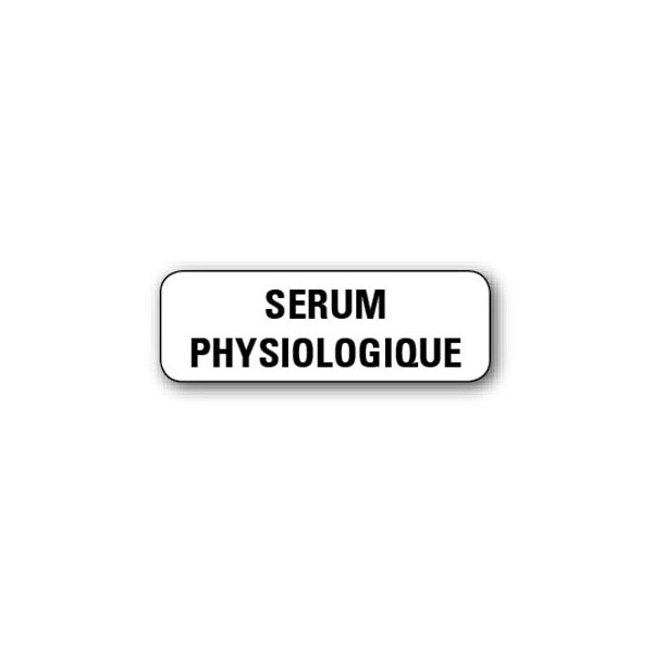 720 ETIQUETTES 38*13MM IMP "SERUM PHYSIOLOGIQUE"