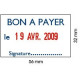 Tampon Dateur Trodat Métal line 5460L5 Bon à payer le.. (56x32mm)
