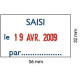 Tampon Dateur Trodat Métal line 5460L8 Saisi le.. (56x32mm)