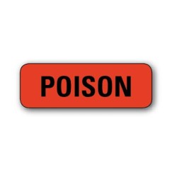 Etiquette pharmacie 35,6x16,9mm "poison" par 720