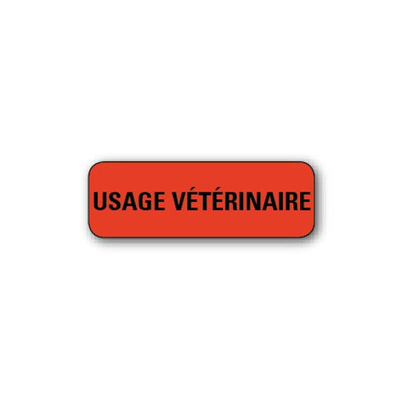 720 ETIQUETTES 38*13MM IMP "USAGE VETERINAIRE"