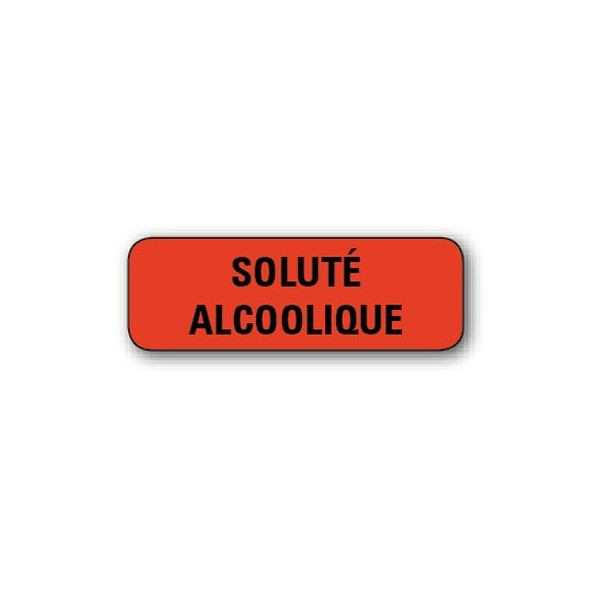 720 ETIQUETTES 38*13MM IMP "SOLUTION ALCOOLIQUE"