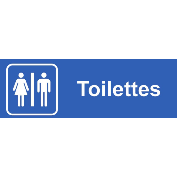 plaque acrylique securite 150x40mm toilettes