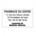 420 étiquettes de pharmacie POLYESTER TRANSPARENTES PERSONNALISEES 63 x 38 mm