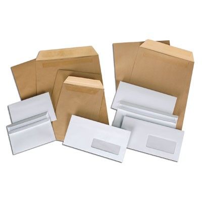100 Enveloppes C6 + - 125x165mm - Crème / Ivoire - Fermeture à rabat à  pointe - 100